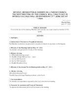 Myddle  Broughton Agenda June 2025